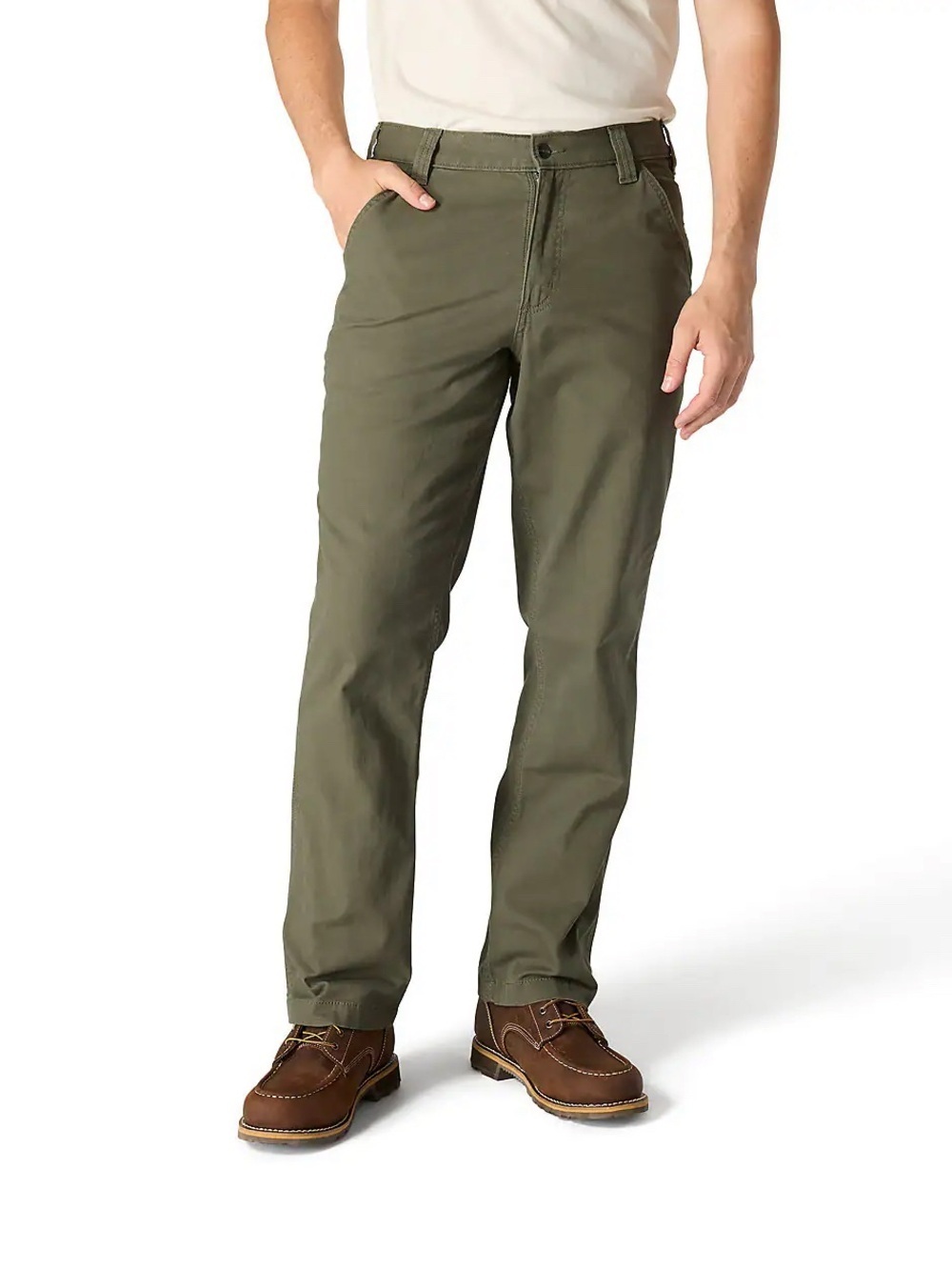Carhartt Rugged Flex Relaxed Fit Canvas 5-Pocket Work Pant 40x30 Moss Green